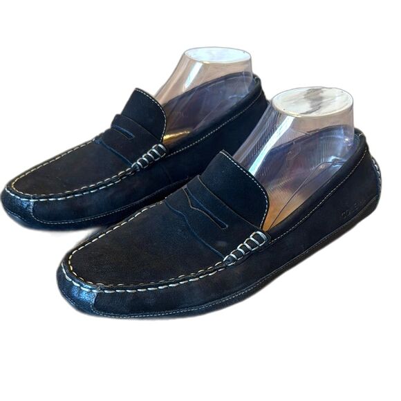 Cole Haan Grand OS Men’s Size 9.5 M Suede Leather Black Driving Loafers - Picture 2 of 12